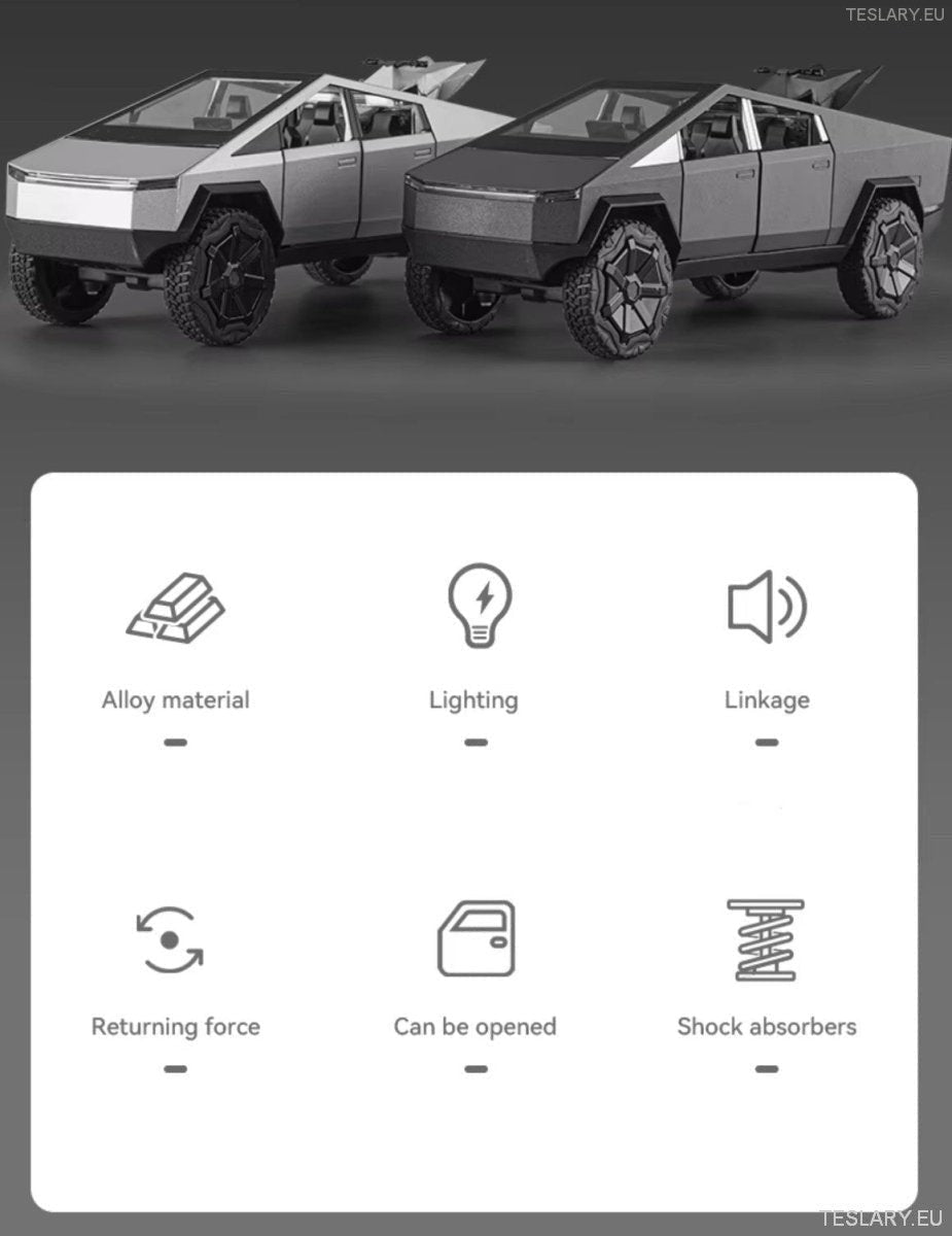 Tesla Cybertruck Model Car 1:24 Unofficial Version - TESLARY Tesla Shop Accessories Europe Nederlands Ireland Deutschland Espana Alicante France Italia