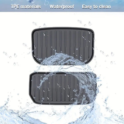 Tesla for Model Y Juniper 2025+ Front Rear Trunk Mats, Upgrade TPE Lower Storage Protection, All Weather Tray Floor Mat, Trunk Cargo Liner Protective Cover - TESLARY Tesla Shop Accessories Europe Nederlands Dublin Cork Ireland Deutschland Espana Alicante France Italia