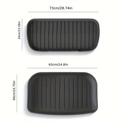 Tesla for Model Y Juniper 2025+ Front Rear Trunk Mats, Upgrade TPE Lower Storage Protection, All Weather Tray Floor Mat, Trunk Cargo Liner Protective Cover - TESLARY Tesla Shop Accessories Europe Nederlands Dublin Cork Ireland Deutschland Espana Alicante France Italia