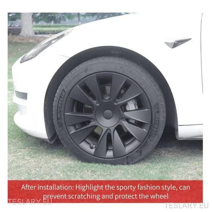 Tesla 3 18" Knife Style Wheel Covers -TESLARY.IE Tesla Shop Europe