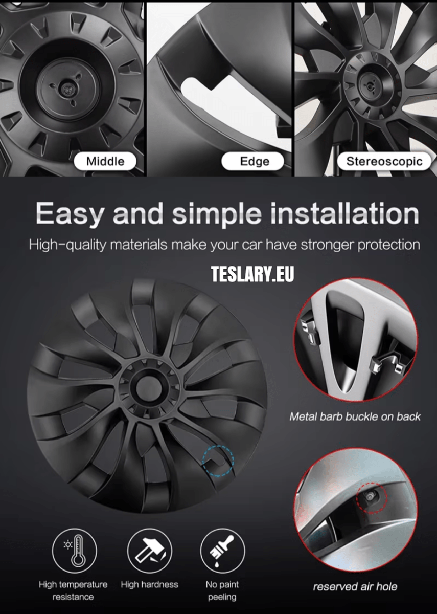 Tesla Model 3 18" UNIQUE S23 Performance - Matte Black - TESLARY Tesla Shop Accessories Europe Nederlands Dublin Cork Ireland Deutschland Espana Alicante France Italia