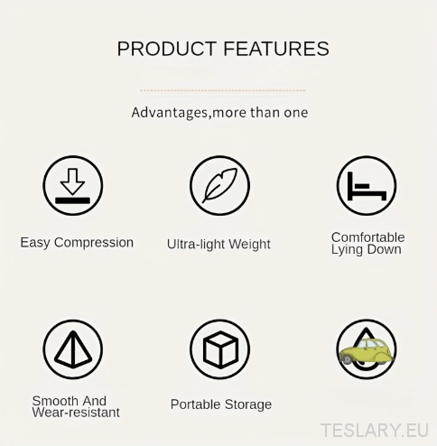 Tesla Model 3/ 3+ Highland Camping Mattress Inflatable - TESLARY Tesla Shop Accessories Europe Nederlands Dublin Cork Ireland Deutschland Espana Alicante France Italia