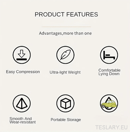 Tesla Model 3/ 3+ Highland Camping Mattress Inflatable - TESLARY Tesla Shop Accessories Europe Nederlands Dublin Cork Ireland Deutschland Espana Alicante France Italia