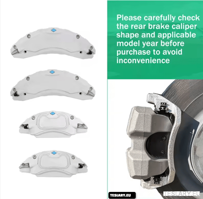 Tesla Model 3 / 3+ / Y Aluminium Brake Caliper Covers ( Set of 4 Pieces ) - TESLARY Tesla Shop Accessories Europe Nederlands Dublin Cork Ireland Deutschland Espana Alicante France Italia