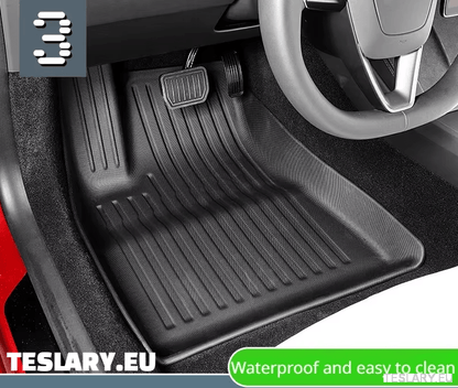 Tesla Model 3+ Highland 2024 TPE Waterproof Wear - resistant Floor Mats - TESLARY Tesla Shop Accessories Europe Nederlands Dublin Cork Ireland Deutschland Espana Alicante France Italia