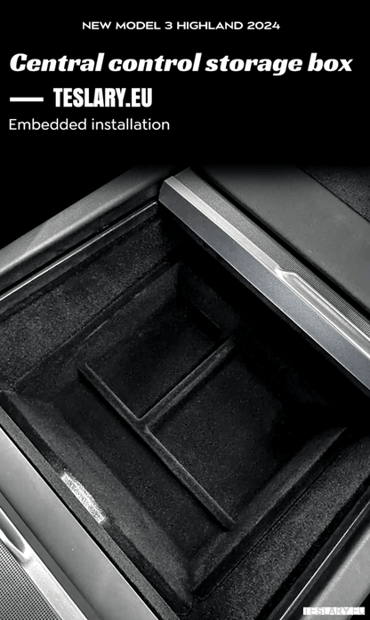 Tesla Model 3+ Highland Accessories 3 Pack Front & Rear Trays & Hidden Storage - TESLARY Tesla Shop Accessories Europe Nederlands Dublin Cork Ireland Deutschland Espana Alicante France Italia