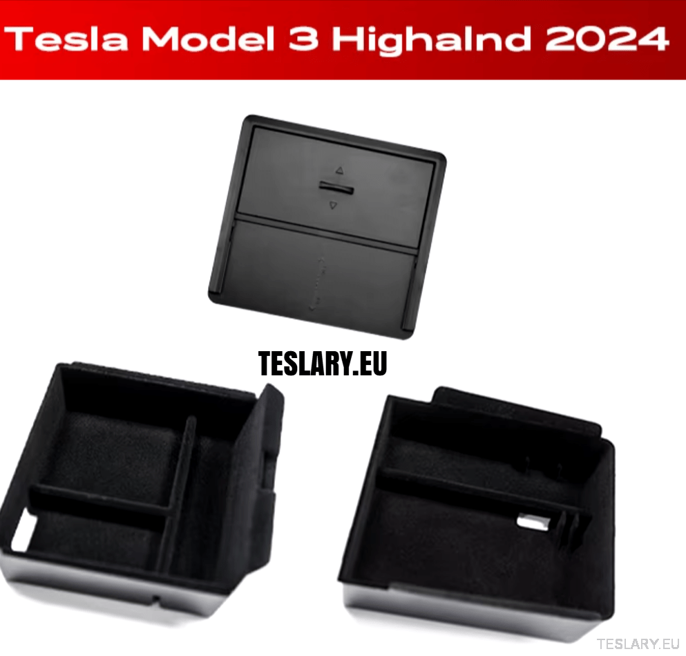 Tesla Model 3+ Highland Accessories 3 Pack Front & Rear Trays & Hidden Storage - TESLARY Tesla Shop Accessories Europe Nederlands Dublin Cork Ireland Deutschland Espana Alicante France Italia