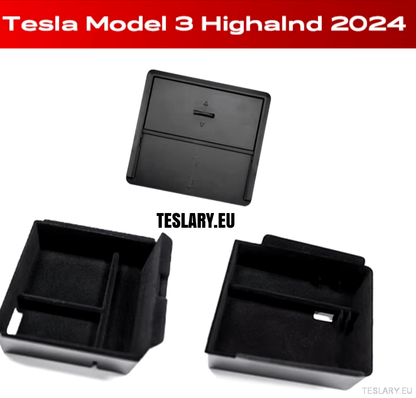 Tesla Model 3+ Highland Accessories 3 Pack Front & Rear Trays & Hidden Storage - TESLARY Tesla Shop Accessories Europe Nederlands Dublin Cork Ireland Deutschland Espana Alicante France Italia