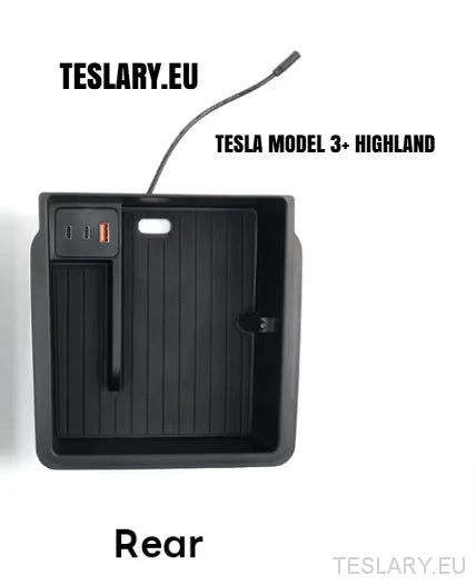 Tesla Model 3+ Highland Centre Storage Trays with USB Ports - TESLARY Tesla Shop Accessories Europe Nederlands Ireland Deutschland Espana Alicante France Italia