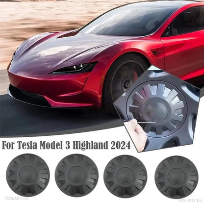 Tesla Model 3 Highland Performance Centre Hub Caps - TESLARY Tesla Shop Accessories Europe Nederlands Dublin Cork Ireland Deutschland Espana Alicante France Italia