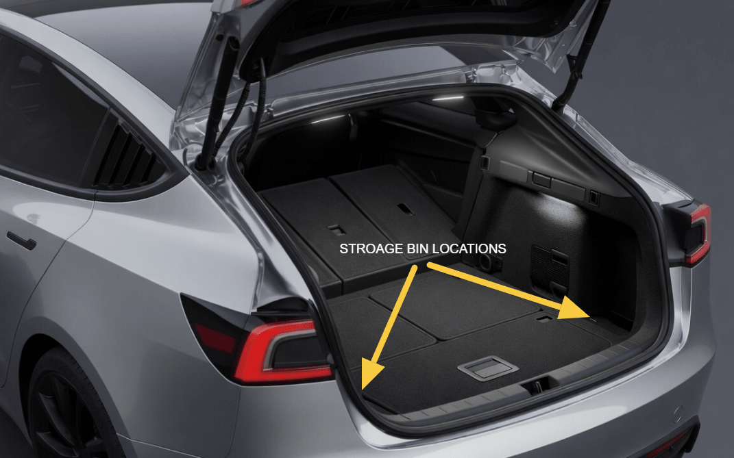 Tesla Model 3 Highland Rear Trunk Organiser Side Pockets with Lids ( 2 ) - TESLARY Tesla Shop Accessories Europe Nederlands Dublin Cork Ireland Deutschland Espana Alicante France Italia