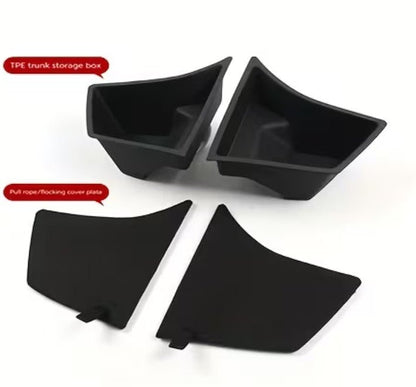 Tesla Model 3 Highland Rear Trunk Organiser Side Pockets with Lids ( 2 ) - TESLARY Tesla Shop Accessories Europe Nederlands Dublin Cork Ireland Deutschland Espana Alicante France Italia