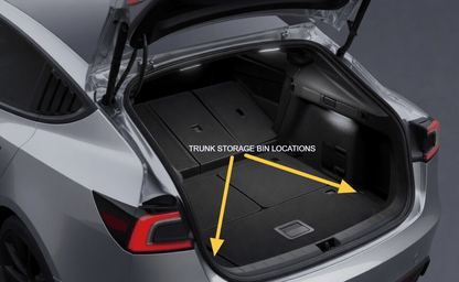 Tesla Model 3 Highland Rear Trunk Organiser Side Pockets with Lids ( 2 ) - TESLARY Tesla Shop Accessories Europe Nederlands Dublin Cork Ireland Deutschland Espana Alicante France Italia