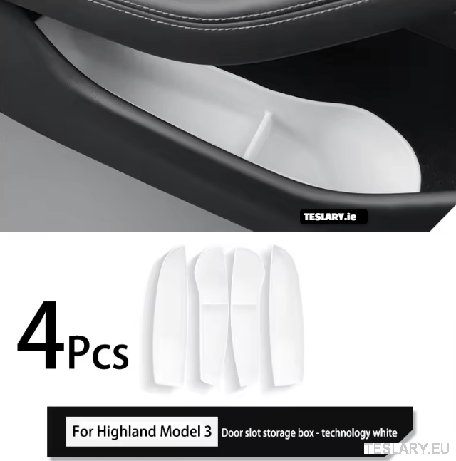 Tesla Model 3 / Y / 3+ Highland Door Organiser Protective Pockets Front & Rear - TESLARY Tesla Shop Accessories Europe Nederlands Dublin Cork Ireland Deutschland Espana Alicante France Italia