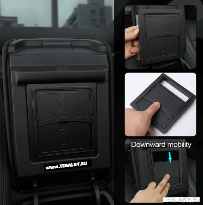 Tesla Model 3 / Y Accessories 4 Piece Kit Centre Console Organizer + Camera Privacy Cover - TESLARY Tesla Shop Accessories Europe Nederlands Dublin Cork Ireland Deutschland Espana Alicante France Italia