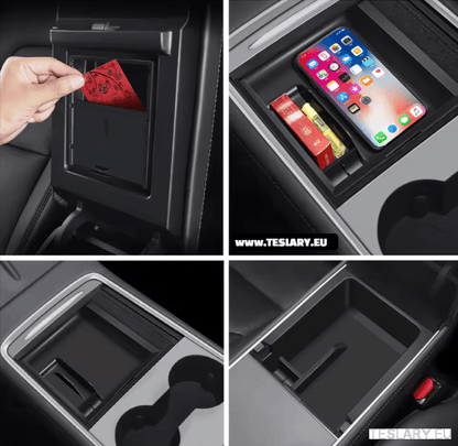Tesla Model 3 / Y Accessories 4 Piece Kit Centre Console Organizer + Camera Privacy Cover - TESLARY Tesla Shop Accessories Europe Nederlands Dublin Cork Ireland Deutschland Espana Alicante France Italia