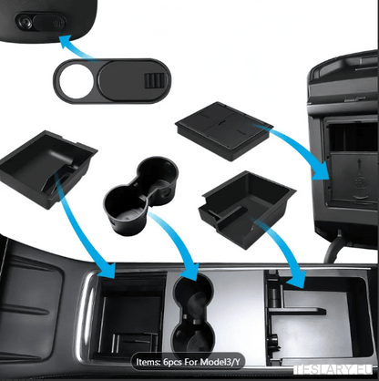 Tesla Model 3 / Y Accessories 6 Piece Organiser Package 6 - 1 KIT - TESLARY Tesla Shop Accessories Europe Nederlands Dublin Cork Ireland Deutschland Espana Alicante France Italia