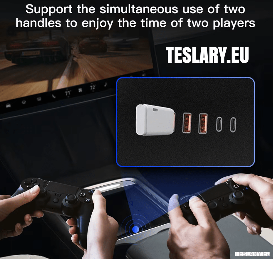 Tesla Model 3 / Y Centre Console Data Storage & USB Expansion Upgrade Panel - TESLARY Tesla Shop Accessories Europe Nederlands Dublin Cork Ireland Deutschland Espana Alicante France Italia