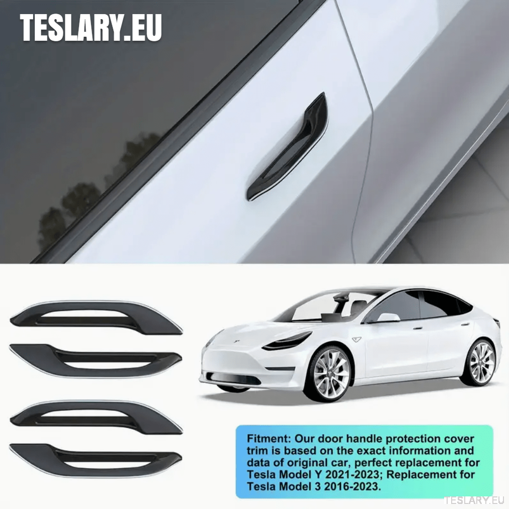 Tesla Model 3 / Y Exterior Door Handles ( 4 PIECES ) - TESLARY Tesla Shop Accessories Europe Nederlands Dublin Cork Ireland Deutschland Espana Alicante France Italia