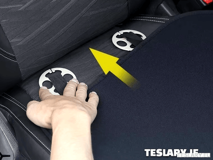 Tesla Model 3 / Y Fitted Proteective Seat Cushion Covers with Logo - TESLARY Tesla Shop Accessories Europe Nederlands Dublin Cork Ireland Deutschland Espana Alicante France Italia