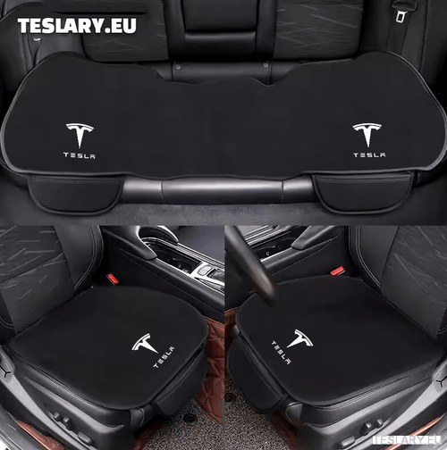 Tesla Model 3 / Y Fitted Proteective Seat Cushion Covers with Logo - TESLARY Tesla Shop Accessories Europe Nederlands Dublin Cork Ireland Deutschland Espana Alicante France Italia