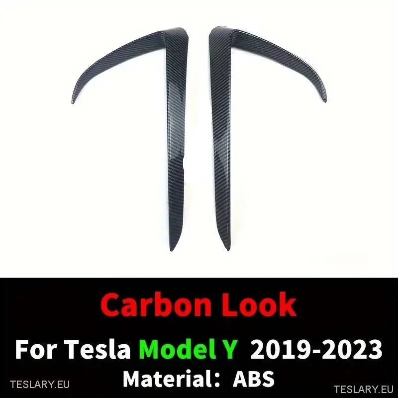 Tesla Model 3 / Y Fog Lights Wind Splitter In Carbon and Black - TESLARY Tesla Shop Accessories Europe Nederlands Ireland Deutschland Espana Alicante France Italia