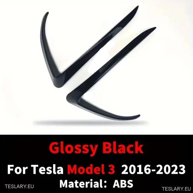 Tesla Model 3 / Y Fog Lights Wind Splitter In Carbon and Black - TESLARY Tesla Shop Accessories Europe Nederlands Ireland Deutschland Espana Alicante France Italia