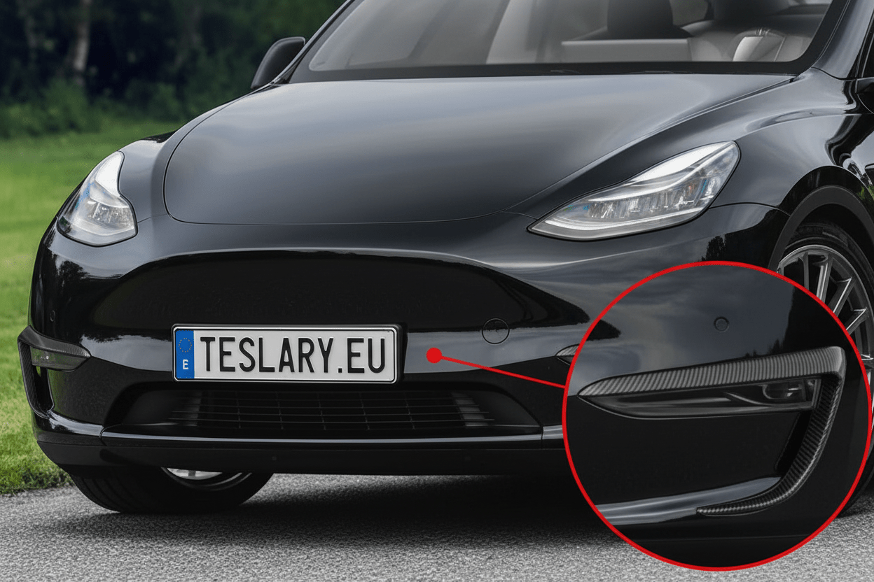 Mistlampframes, sierlijst, wenkbrauwafdekking, exterieurdecoratie, splittersticker voor Tesla Model Y 3 Koop bij Europeanen teslary.eu