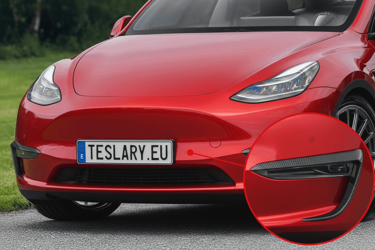Mistlampframes, sierlijst, wenkbrauwafdekking, exterieurdecoratie, splittersticker voor Tesla Model Y 3 Koop bij Europeanen teslary.eu