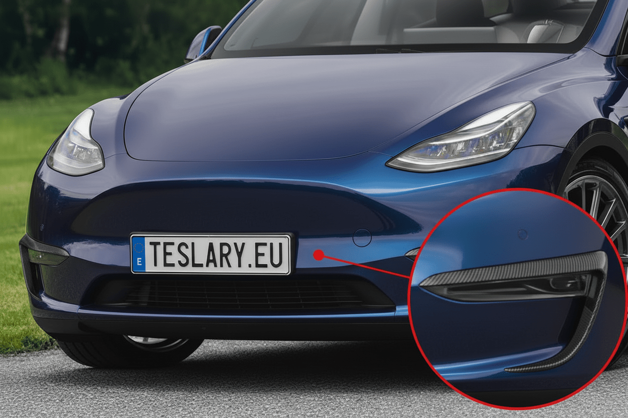 Mistlampframes, sierlijst, wenkbrauwafdekking, exterieurdecoratie, splittersticker voor Tesla Model Y 3 Koop bij Europeanen teslary.eu
