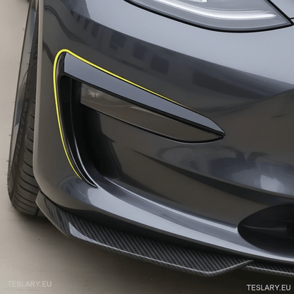 Tesla Model 3 / Y Mistlampen Windsplitter in Carbon Black Mat en Glanzend - TESLARY Tesla Shop Accessoires Europa Nederlands Dublin Cork Ierland Duitsland Spanje Alicante Frankrijk Italië