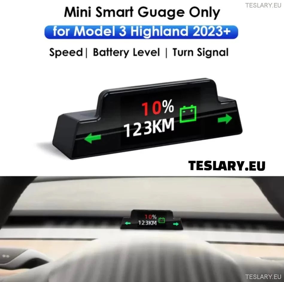 Tesla Model 3 / Y/ Highland Mini Dash Cluster Instrument Panel - TESLARY Tesla Shop Accessories Europe Nederlands Ireland Deutschland Espana Alicante France Italia