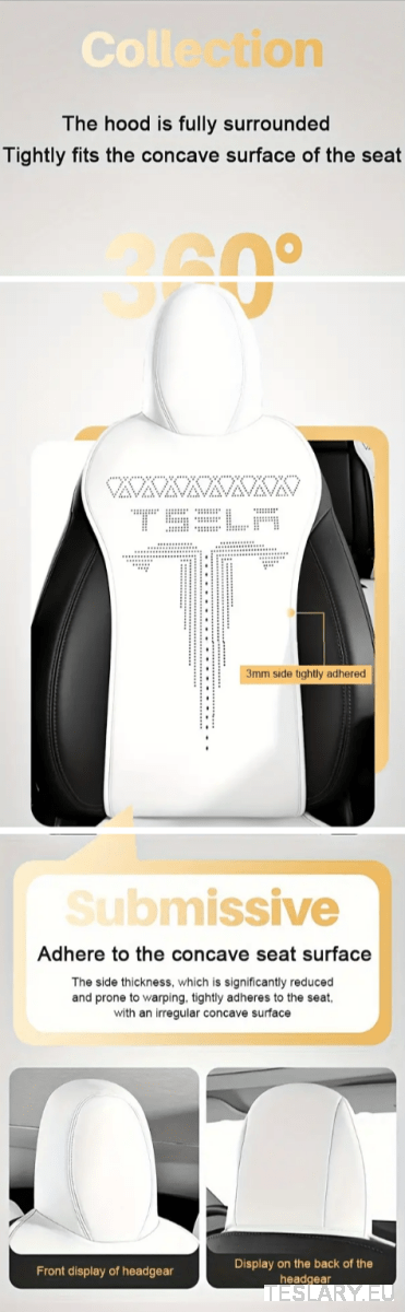 Tesla Model 3 / Y Nappa PU Leather Fitted Seat Protective Covers - TESLARY Tesla Shop Accessories Europe Nederlands Dublin Cork Ireland Deutschland Espana Alicante France Italia