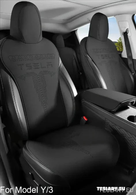 Tesla Model 3 / Y Nappa PU Leather Fitted Seat Protective Covers - TESLARY Tesla Shop Accessories Europe Nederlands Ireland Deutschland Espana Alicante France Italia