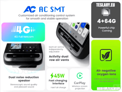 Tesla Model 3 / Y Rear 7.0" Entertainment Screen - TESLARY Tesla Shop Accessories Europe Nederlands Dublin Cork Ireland Deutschland Espana Alicante France Italia