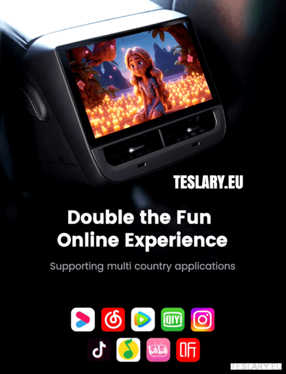 Tesla Model 3 / Y Rear 7.0" Entertainment Screen - TESLARY Tesla Shop Accessories Europe Nederlands Dublin Cork Ireland Deutschland Espana Alicante France Italia