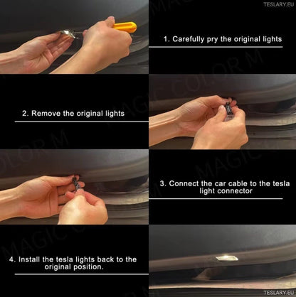 Tesla Model 3 / Y / S / X Footwell Ultra Bright Interior Lights ( 2 Packs ) - TESLARY Tesla Shop Accessories Europe Nederlands Ireland Deutschland Espana Alicante France Italia