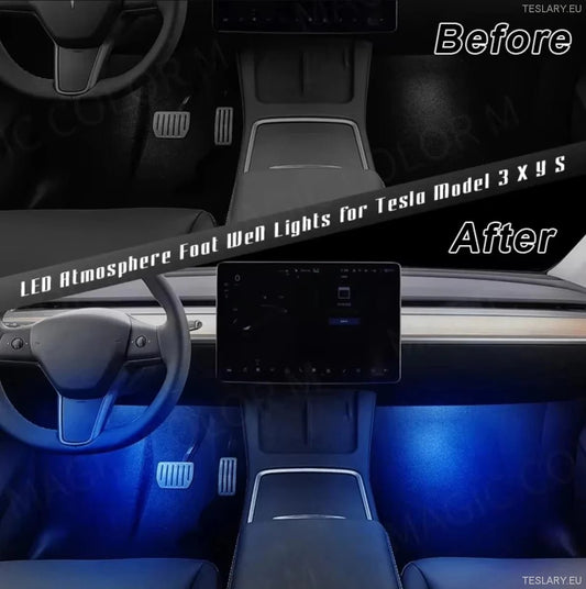 Tesla Model 3 / Y / S / X Footwell Ultra Bright Interior Lights ( 2 Packs ) - TESLARY Tesla Shop Accessories Europe Nederlands Ireland Deutschland Espana Alicante France Italia