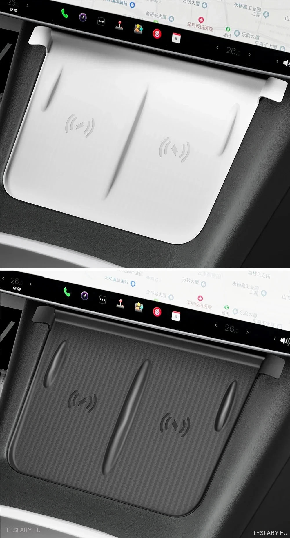 Tesla Model 3 / Y Silicone Antislip Cover for Wireless Charge Pad - TESLARY Tesla Shop Accessories Europe Nederlands Dublin Cork Ireland Deutschland Espana Alicante France Italia