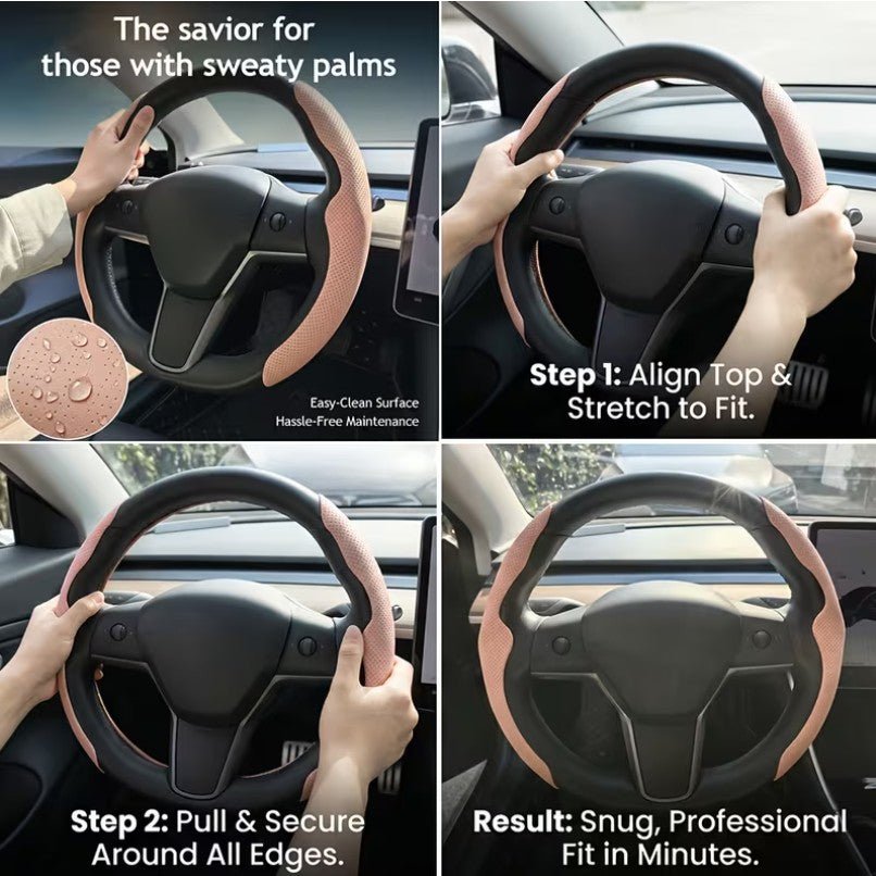 Tesla Model 3 / Y Housse de volant ultra-mince absorbant la transpiration pour l'été - TESLARY Tesla Shop Accessoires Europe Pays-Bas Dublin Cork Irlande Allemagne Espagne Alicante France Italie
