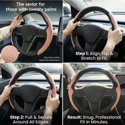 Tesla Model 3 / Y Housse de volant ultra-mince absorbant la transpiration pour l'été - TESLARY Tesla Shop Accessoires Europe Pays-Bas Dublin Cork Irlande Allemagne Espagne Alicante France Italie