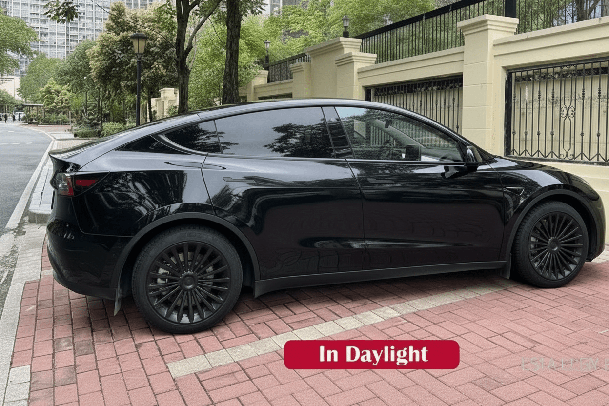 Tesla Model Y 19" Full Coverage Cyclone Wheel Covers - Gloss Black - TESLARY Tesla Shop Accessories Europe Nederlands Dublin Cork Ireland Deutschland Espana Alicante France Italia