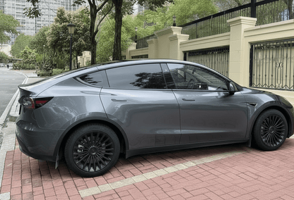 Tesla Model Y 19" Full Coverage Cyclone Wheel Covers - Gloss Black - TESLARY Tesla Shop Accessories Europe Nederlands Dublin Cork Ireland Deutschland Espana Alicante France Italia