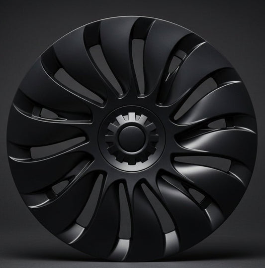 ESTAS ALLÁ MODEL Y 19" TAPAS DE RUEDA ESTILO UBERTINE DE COBERTURA TOTAL - NEGRO MATE - TESLARY Accesorios de la tienda Tesla Europa Nederlands Dublin Cork Ireland Deutschland España Alicante France Italia