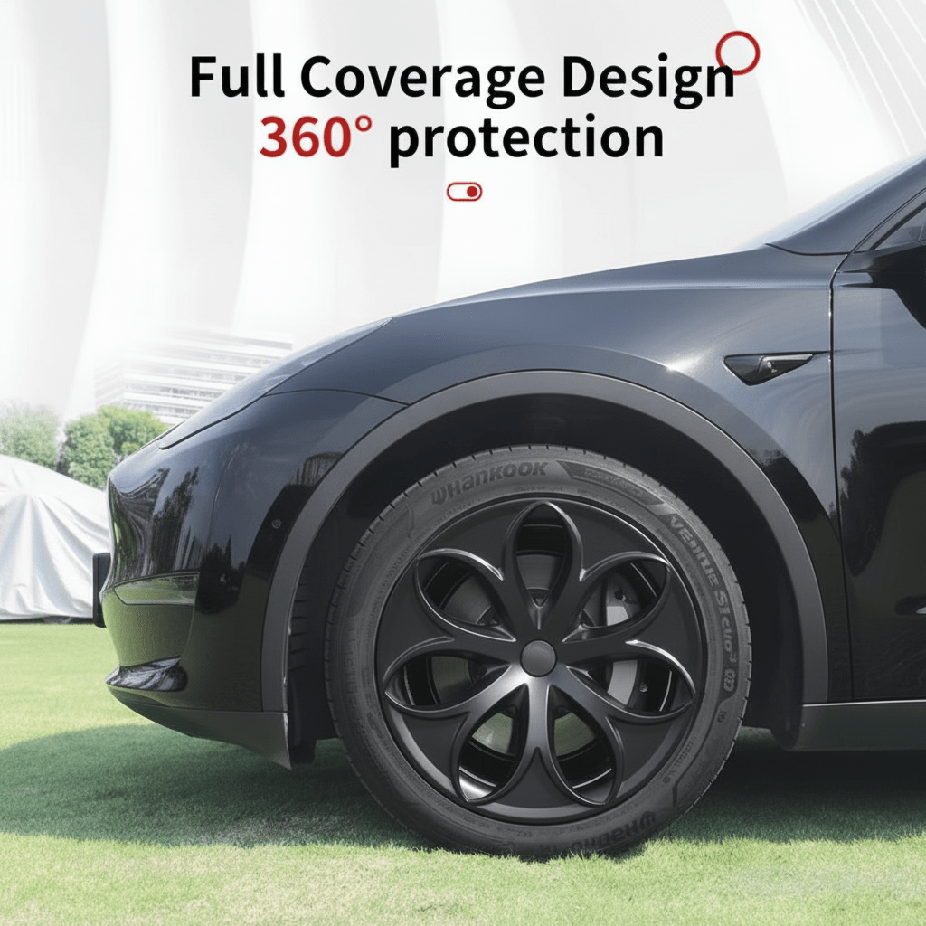 Tesla Model Y 19" Petal Sport Style Wheel Covers - TESLARY Tesla Shop Accessories Europe Nederlands Dublin Cork Ireland Deutschland Espana Alicante France Italia