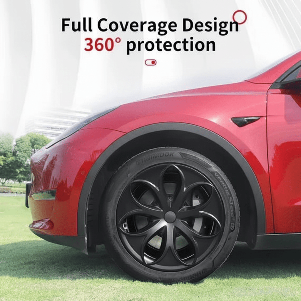 Tesla Model Y 19" Petal Sport Style Wheel Covers - TESLARY Tesla Shop Accessories Europe Nederlands Dublin Cork Ireland Deutschland Espana Alicante France Italia