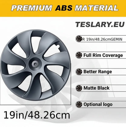 TESLA MODEL Y 19" UNIQUE S3 FULL COVER WHEEL COVERS MATT BLACK " LIMITED EDITION" - TESLARY Tesla Shop Zubehör Europa Niederlande Dublin Cork Irland Deutschland Spanien Alicante Frankreich Italien
