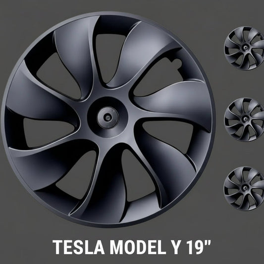 TESLA MODEL Y 19" UNIQUE S3 FULL COVER WHEEL COVERS MATT BLACK " LIMITED EDITION" - TESLARY Tesla Shop Zubehör Europa Niederlande Dublin Cork Irland Deutschland Spanien Alicante Frankreich Italien