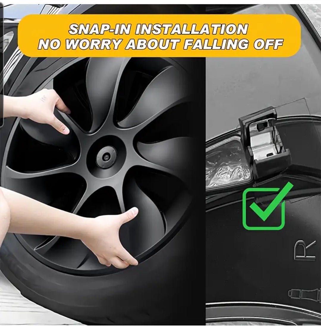 TESLA MODEL Y 19" UNIQUE S3 FULL COVER WHEEL COVERS MATT BLACK " LIMITED EDITION" - TESLARY Tesla Shop Zubehör Europa Niederlande Dublin Cork Irland Deutschland Spanien Alicante Frankreich Italien