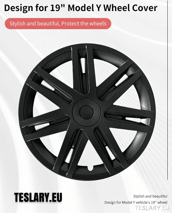 TESLA MODEL Y 19" UNIQUE S3 FULL COVER WHEEL HUBS STAR STYLE - TESLARY Tesla Shop Accessories Europe Nederlands Dublin Cork Ireland Deutschland Espana Alicante France Italia